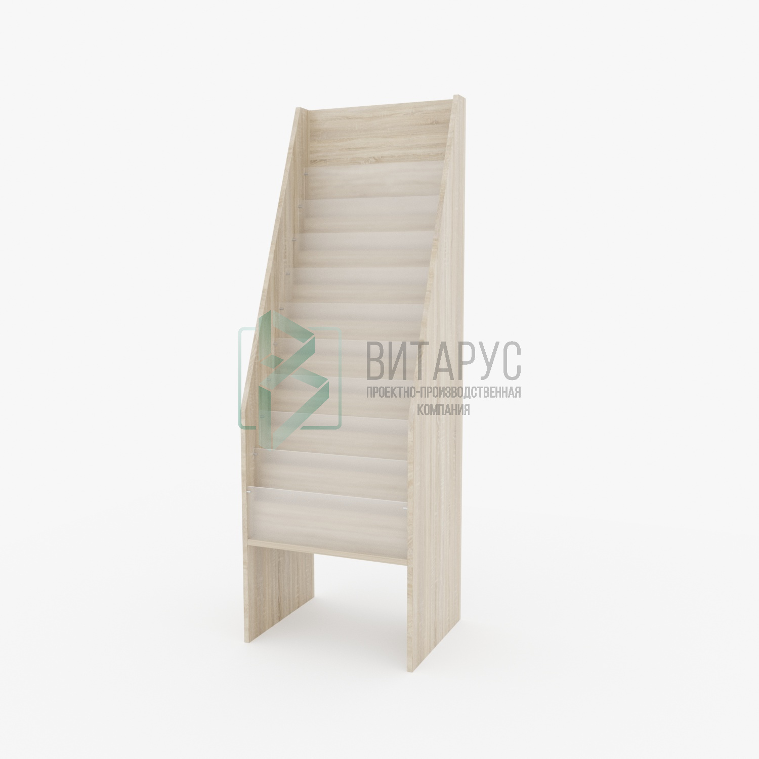 Стойка выставочная для периодики на 10 полок