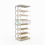 Стеллаж двухсторонний приставной 14 полок