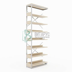 Стеллаж односторонний приставной 7 полок