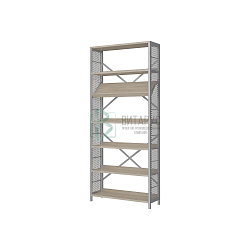 Стеллаж односторонний основной 6 полок