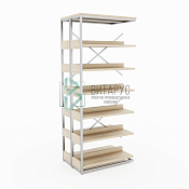 Стеллаж двухсторонний приставной 12 полок