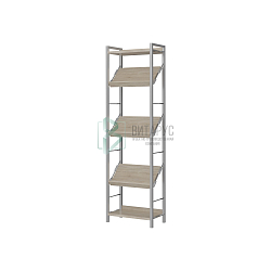 Стеллаж боковой выставочный с наклонными полками