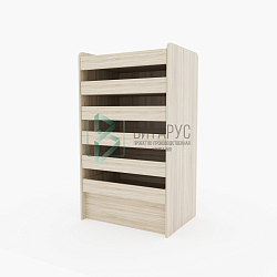 Шкаф для газет 5 ящиков с прямым фасадом