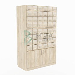 Шкаф каталожный  48 ящиков (6х8) на тумбе