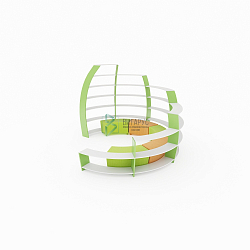 Стеллажный комплекс с посадочным местом Бочка средняя