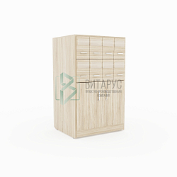 Шкаф формулярный 8 ящиков (4х2) на тумбе